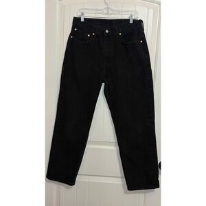 Levis 550 Relaxed Fit Tapered Leg Black Jeans Mens W34 L30 Classic Streetwear